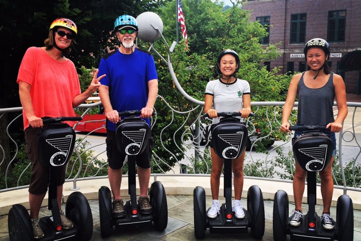 group of people on segways